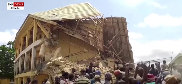Școala prăbușită parțial în Nigeria