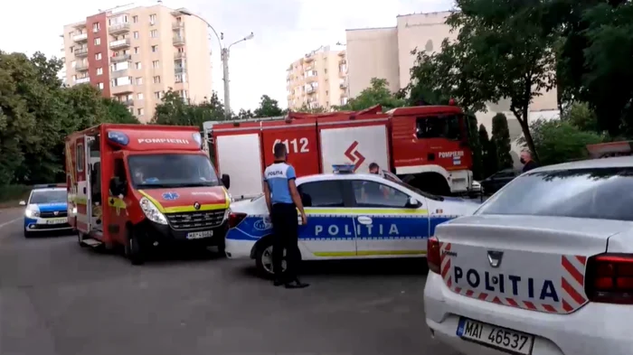 Incidentul s-a petrecut pe strada Parâng din Cluj-Napoca. FOTO: Poliţia Cluj
