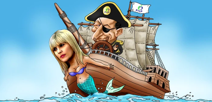 Elena Udrea. Caricatură de Vali Ivan