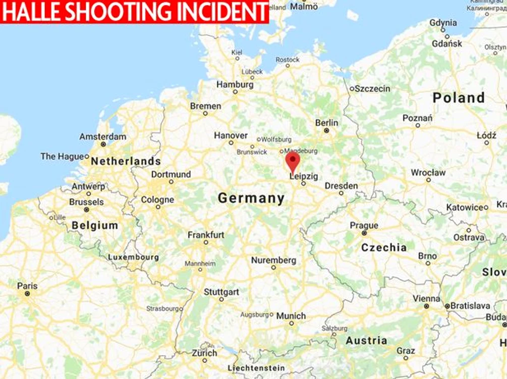 Hartă Germania. Incidentul a avut loc în Halle