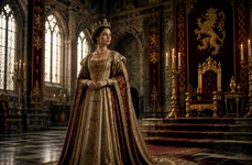 regină medievală  foto generată cu AI png