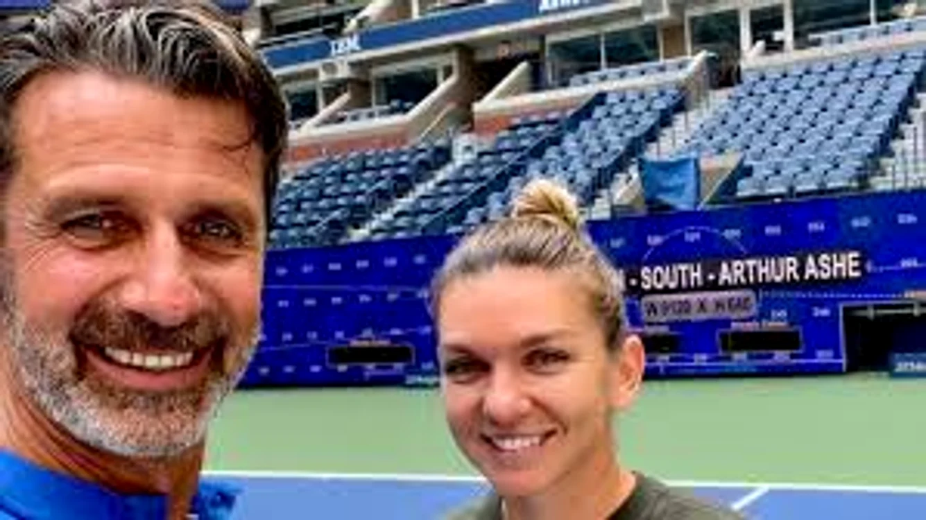 Patrick Mouratoglou și Simona Halep, la US Open 2022