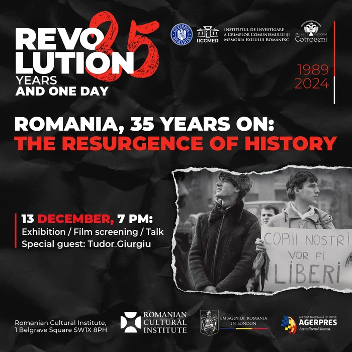 „35 de ani și o zi” - proiect expozițional dedicat Revoluției Române, prezentat simultan în țară și peste hotare