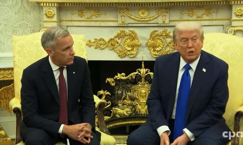 Mark Carney Donald Trump la casa alba foto captura video X