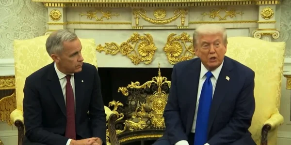 Mark Carney Donald Trump la casa alba foto captura video X