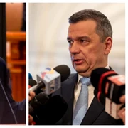 George Simion și Sorin Grindeanu FOTO Mediafax 