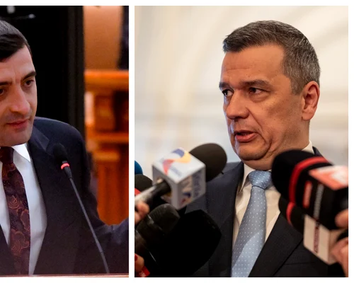 George Simion și Sorin Grindeanu FOTO Mediafax 
