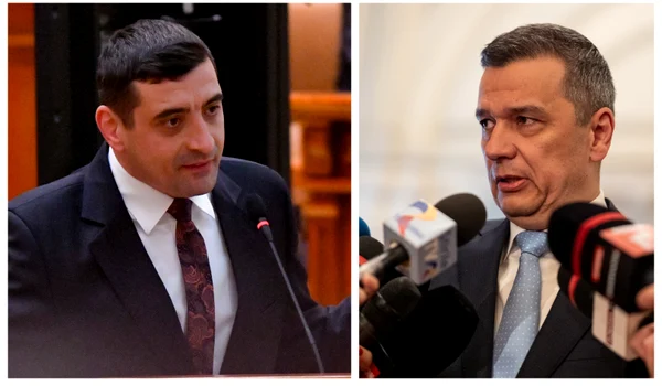 George Simion și Sorin Grindeanu FOTO Mediafax 
