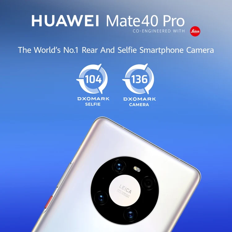 Huawei Mate 40 Pro locul 1 pe DxOMark