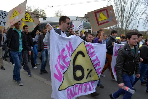 Protestul studenţilor la Timişoara