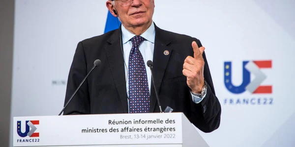 Josep Borrell la reununea ministrilor de Externe din UE la  Brest FOTO EPA-EFE