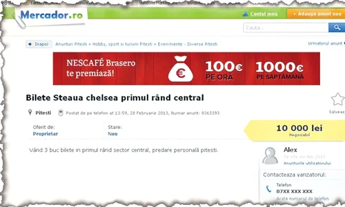 Acestea sunt cele  mai absurde  preţuri la meciul  Steaua   Chelsea jpeg