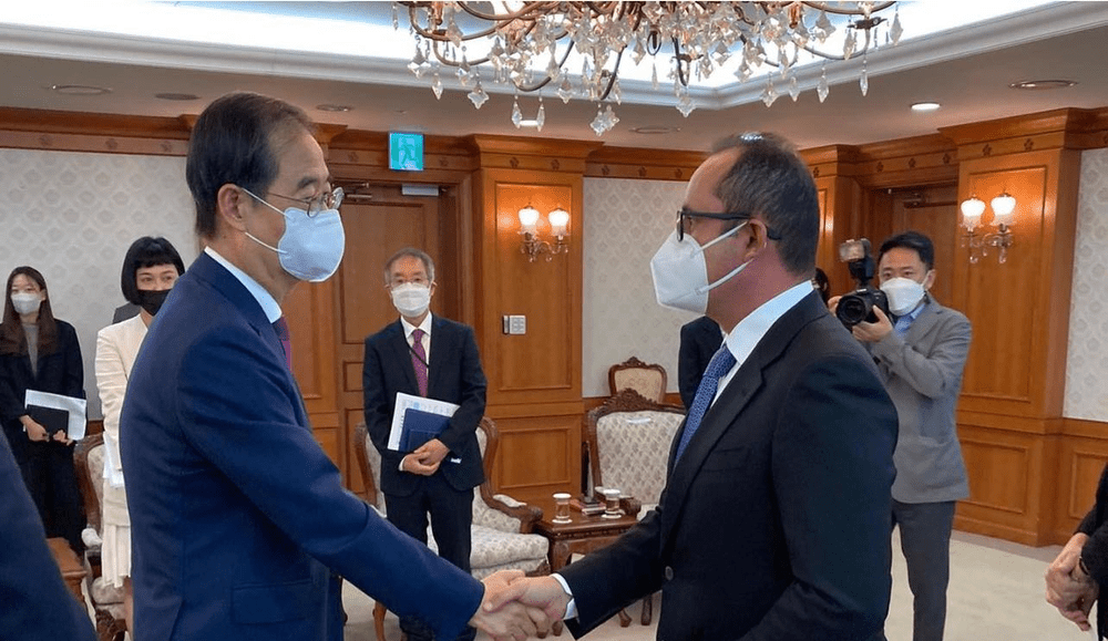 Bușoi, discuție cu premierul Coreei de Sud, pe tema colaborării României cu Seulul în mai multe domenii