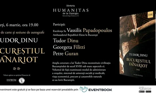 Lansare de carte: «Despre Bucureștiul fanariot  Administrație, meșteșuguri, negoț» jpeg