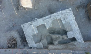 Vedere aeriană a spânzurătorii la sfârșitul săpăturilor (© Nordine Saadi, INRAP)