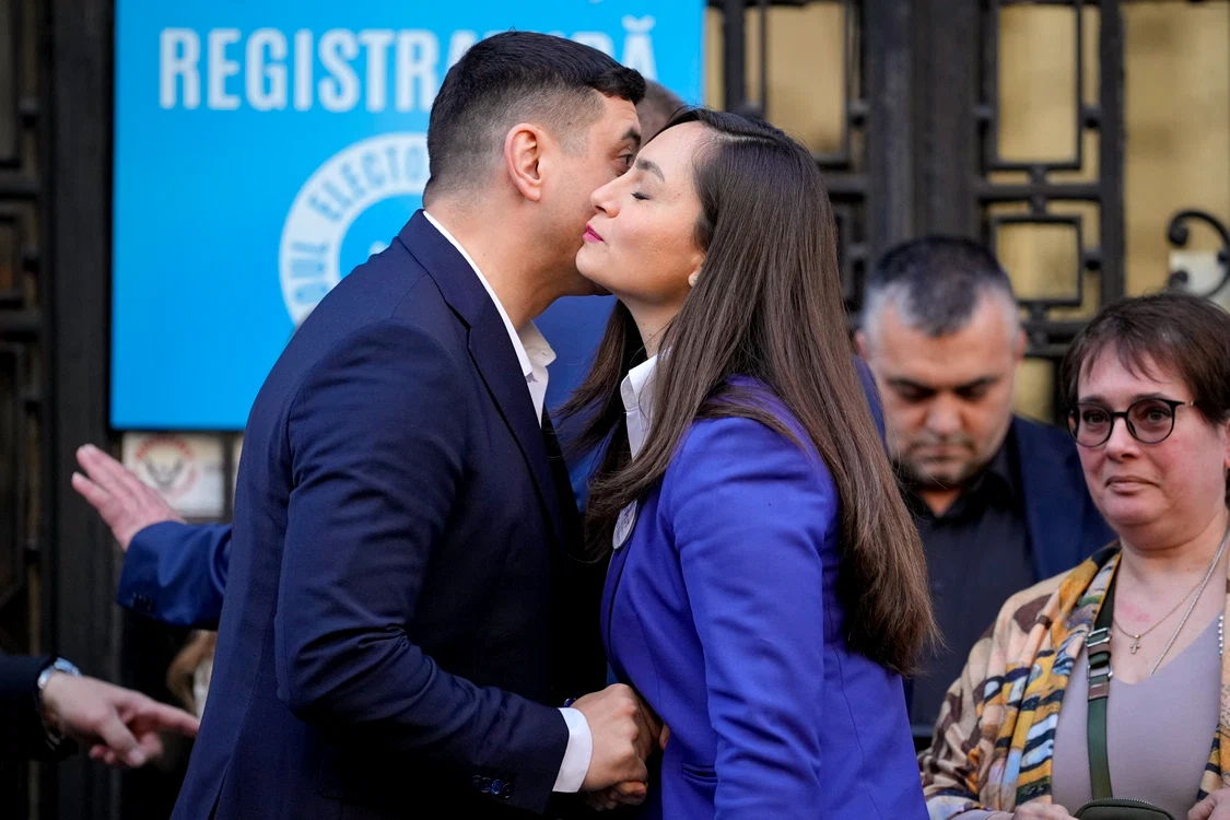 George Simion și Anamaria Gavrilă FOTO Mediafax