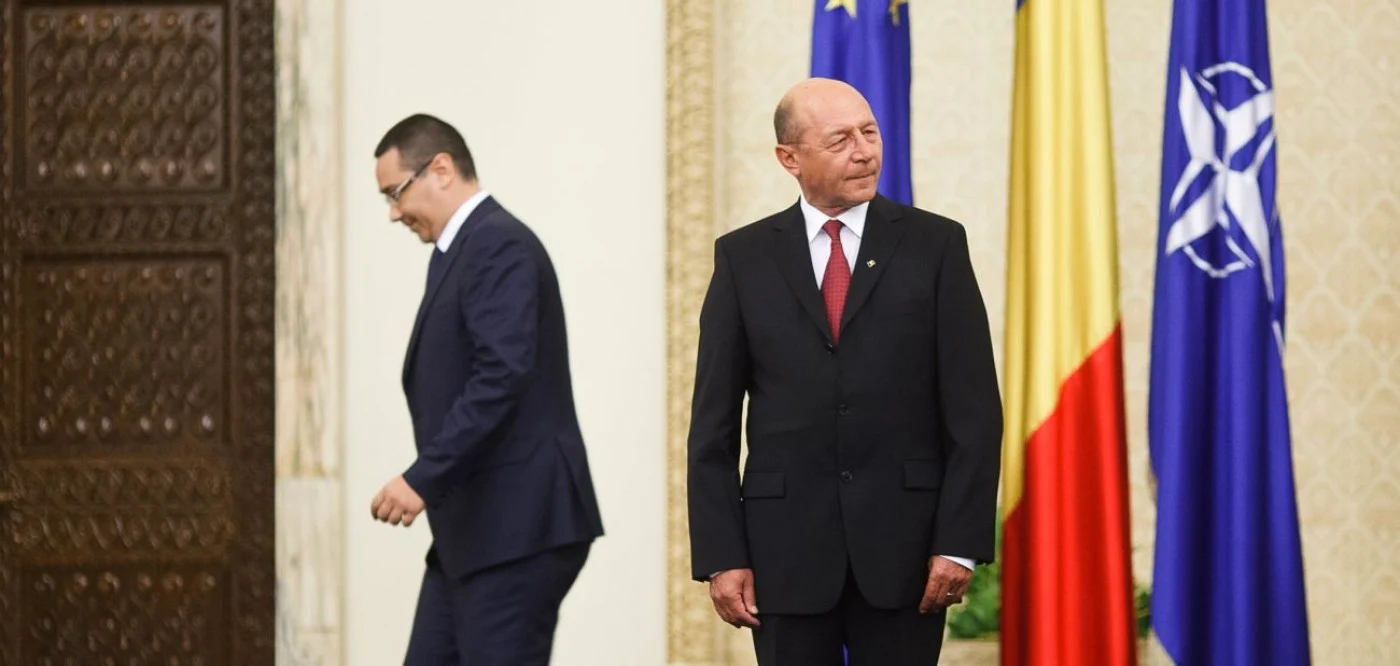 Premierul Victor Ponta şi preşedintele Traian Băsescu FOTO Mediafax