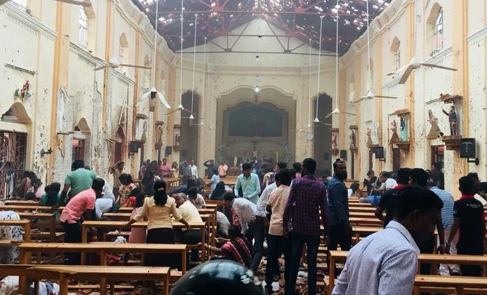 Explozii în mai multe biserici din Sri LankaFoto Twitter/Sandun Arosha F