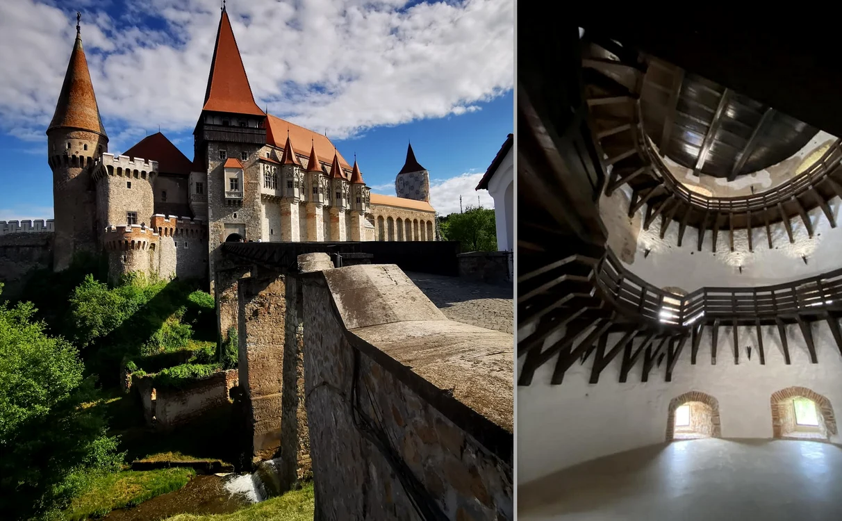 Castelul Corvinilor și cursiva din Turnul Alb. Foto: Daniel Guță / Muzeul Castelului Corvinilor. 