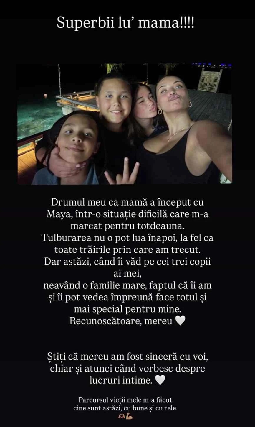 Antonia, alături de copiii săi / Foto: Instagram