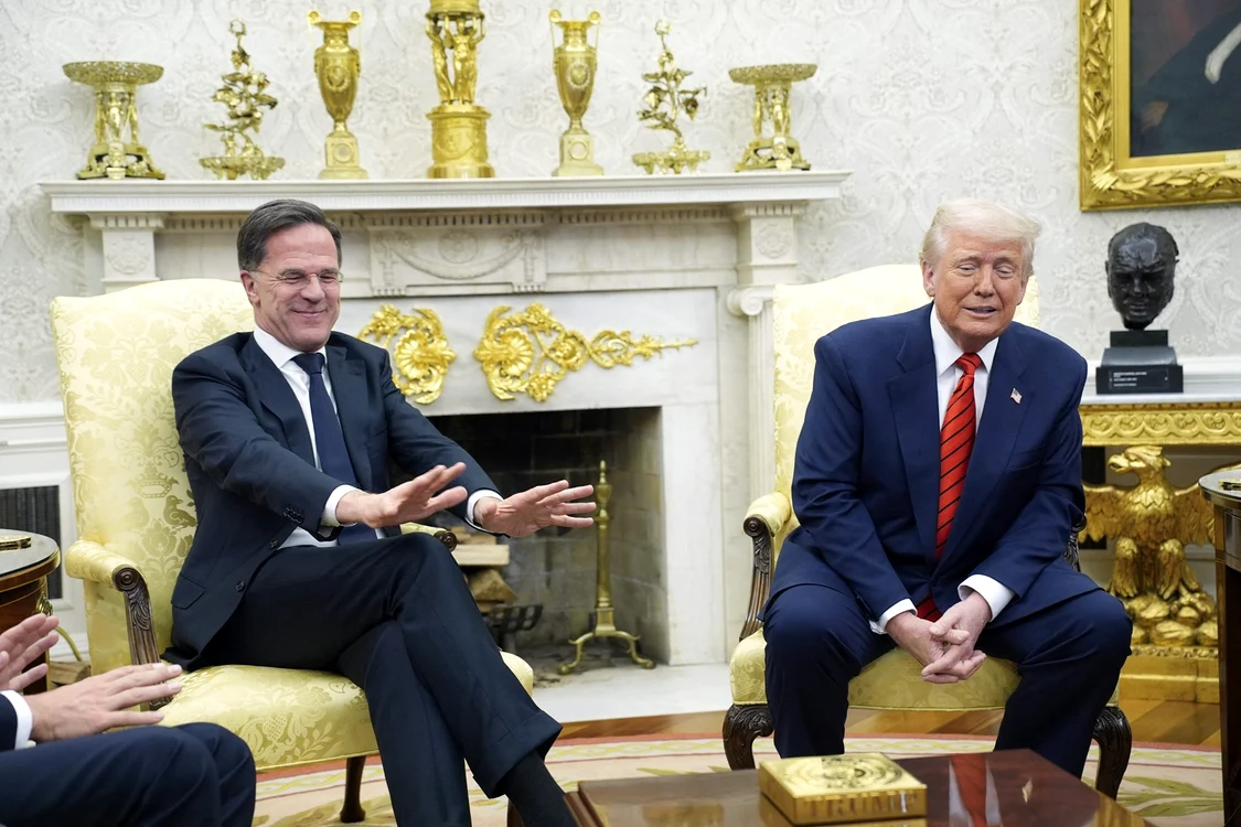 Secretarul general al NATO, Mark Rutte și președintele SUA, Donald Trump/FOTO:Profimedia