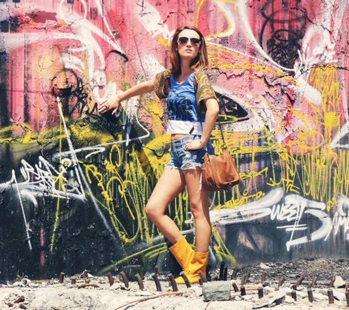 Carmen Negoiţă a adoptat stilul grunge pentru un pictorial deosebit. (Foto: arhiva personală)