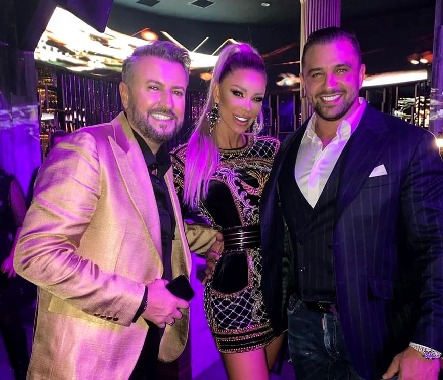 Bianca Drăguşanu, între fostul ei iubit Cătălin Botezatu şi actualul ei soţ, Alex BodiFoto: arhivă personală