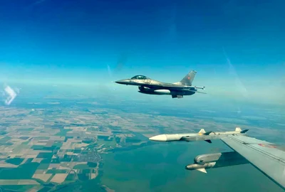 MApN a publicat imagini din timpul misiunii F-16 de doborâre a celei de-a treia drone
