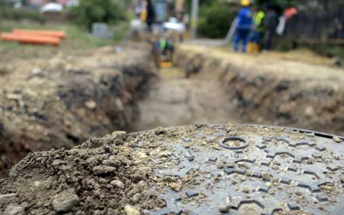 Lucrări de canalizare în Nufăru FOTO Arhivă Adevărul