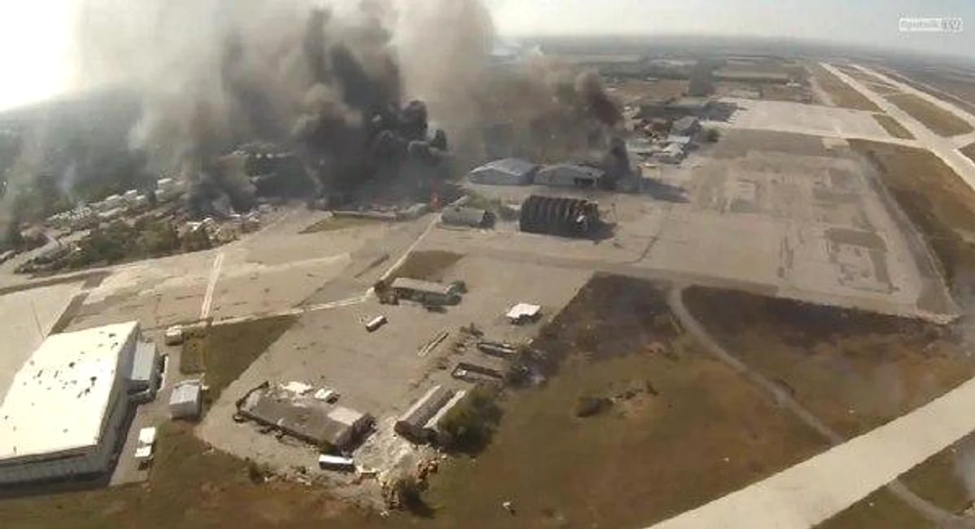 Miza acestor bombardamente este preluarea controlului aeroportuluiFoto: Captură video
