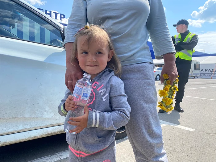 Vera de 2 ani, ajunsă cu bine în Zaporojie