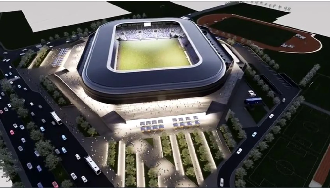 Noul stadion „Nicolae Dobrin”. FOTO captură video proiect