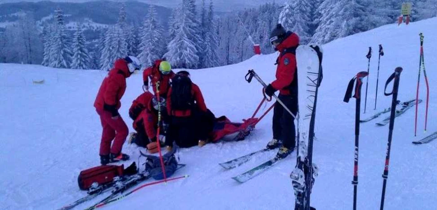 176 de persoane au fost rănite în ultima lună în Poiana Braşov. FOTOSalvamont Poiana Braşov.