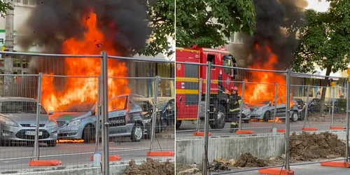masina flacari capitala FOTO Captură video Facebook