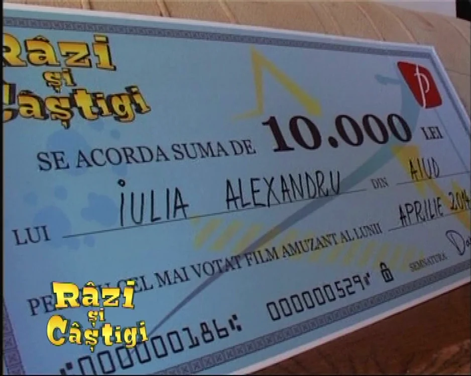 Iulia Alexandru a câştigat suma de 10.000 de lei cu Prima TV.