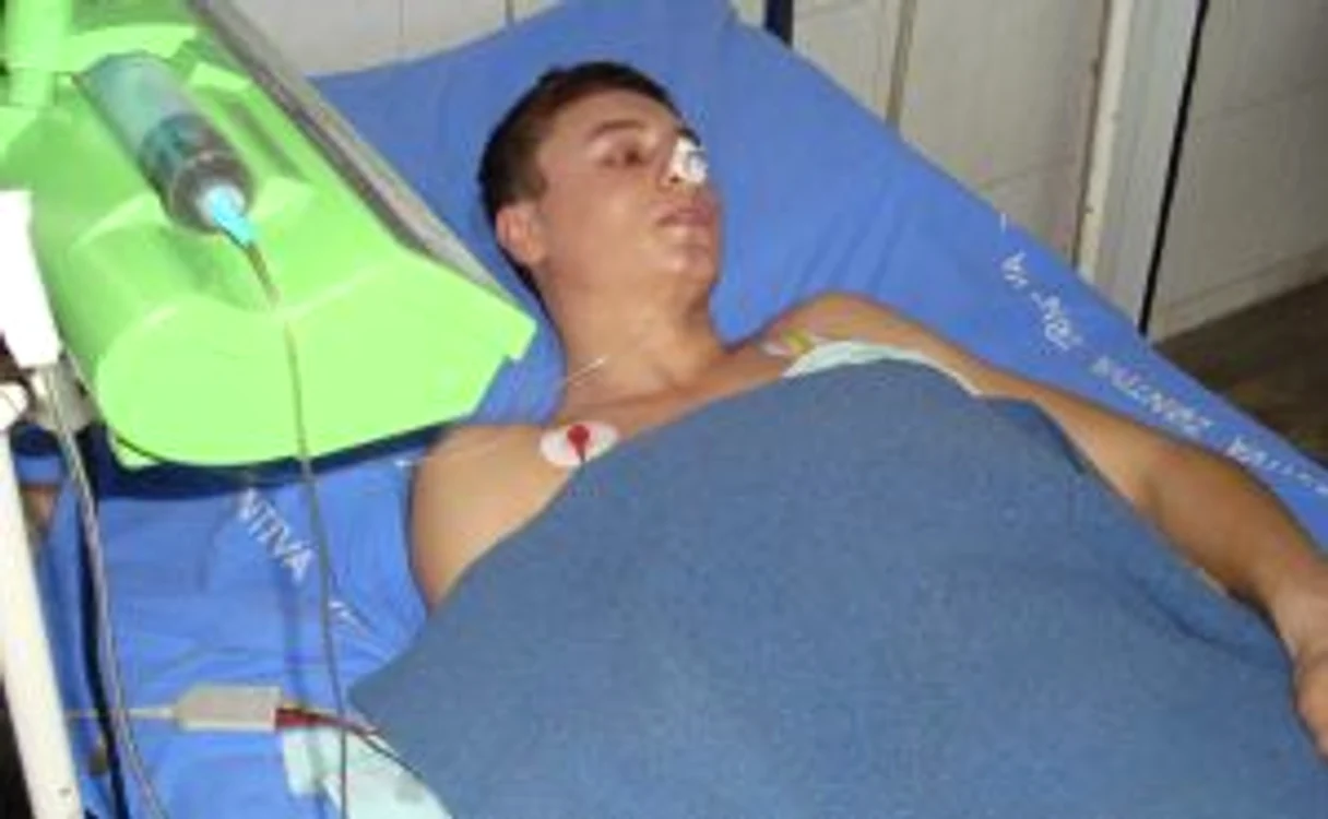 Tânărul a ajuns pe patul de spital Foto: Adrian Obreja