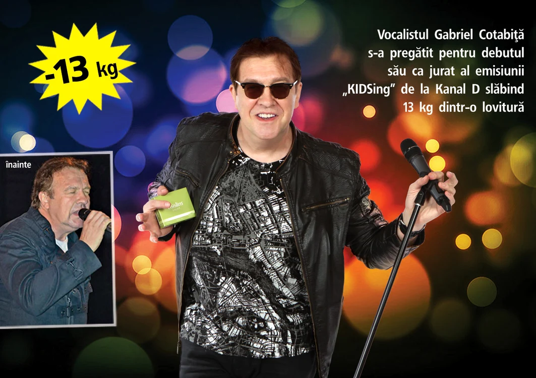 Vocalistul Gabriel Cotabiță s-a pregătit pentru debutul său ca jurat al emisiunii „KIDSing” de la Kanal D slăbind 13 kg dintr-o lovitură