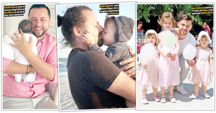 Ți se topește inima când vezi pozele astea! Click! îți prezintă gașca celor mai adorabili tați celebri, care se pricep la scutece la fel de bine ca o mămic ă