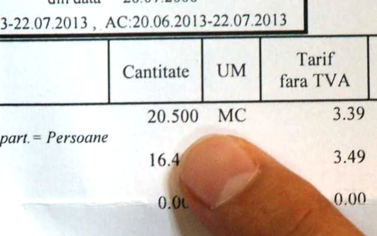 Facturi dublate la apa Targoviste