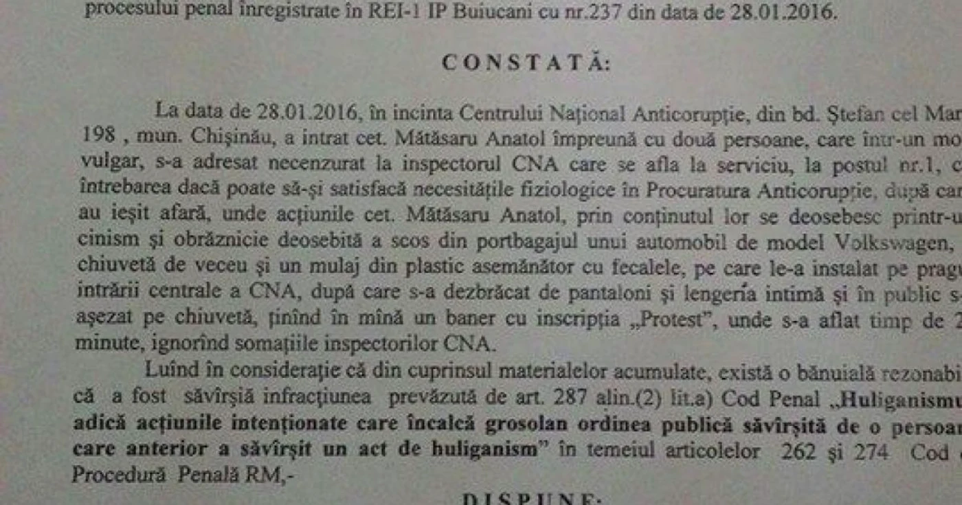 ordonanta de retinere a lui Matasaru