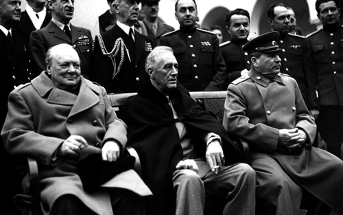 Yalta 1945 Churchill Roosevelt Stalin Sursa fdrlibrary.org