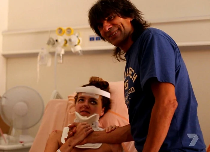 Adelaide Stratton și Patrick s-au ținut de mână în timpul reîntâlniriifoto: Mama Mia/Facebook