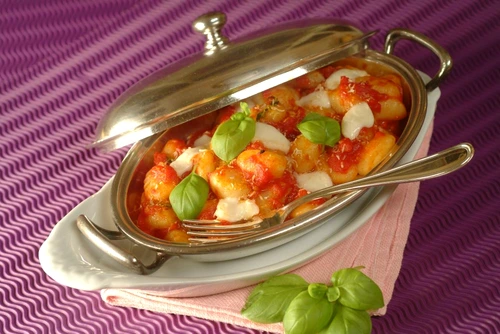 Baked Gnocchi with Mozzarella and Sweet Basil jpeg