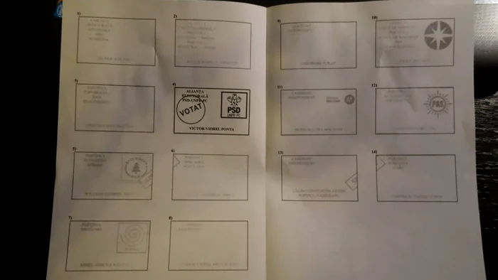 Aşa arată specimenul de buletin de vot ştampilat cu Ponta