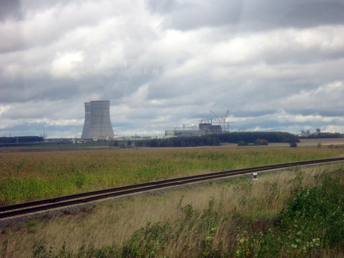 Centrala nucleară de la Astravets, în 2017, când încă era în construcție Foto wikimedia