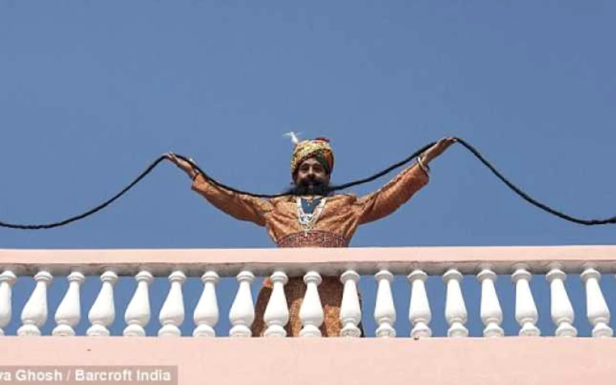 Graţie mustăţii sale, Ram Singh Chauhan a fost numit ambasadorul statului său natal, Rajasthan