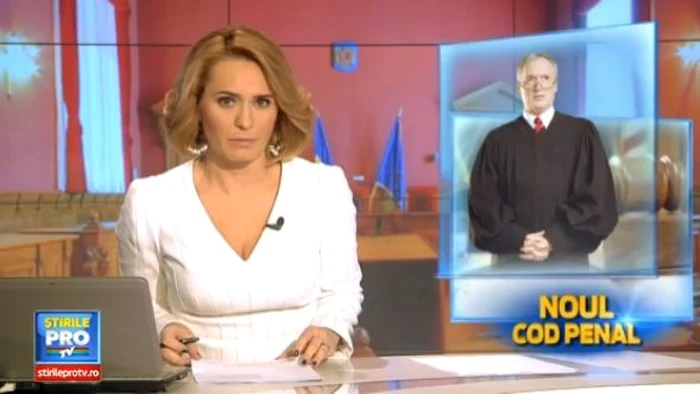 Andreea Esca, principala prezentatoare de ştiri a postului Pro TV FOTO Captură Pro TV