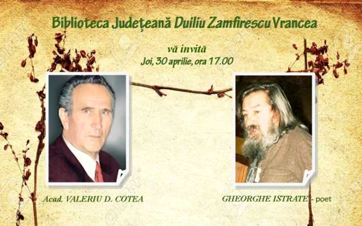 Valeriu Cotea şi Gheorghe Istrate, sărbătoriţi la Focşani