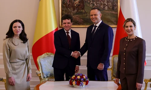 Președintele Nicușor Dan și partenera sa de viață, alături de liderul Poloniei și soția sa  FOTO / INQUAM Photos Octav Ganea jpg