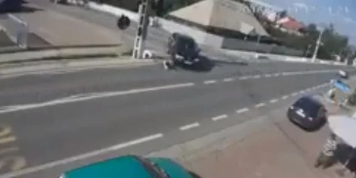 Accident Dumbrăveni. FOTO Captură video